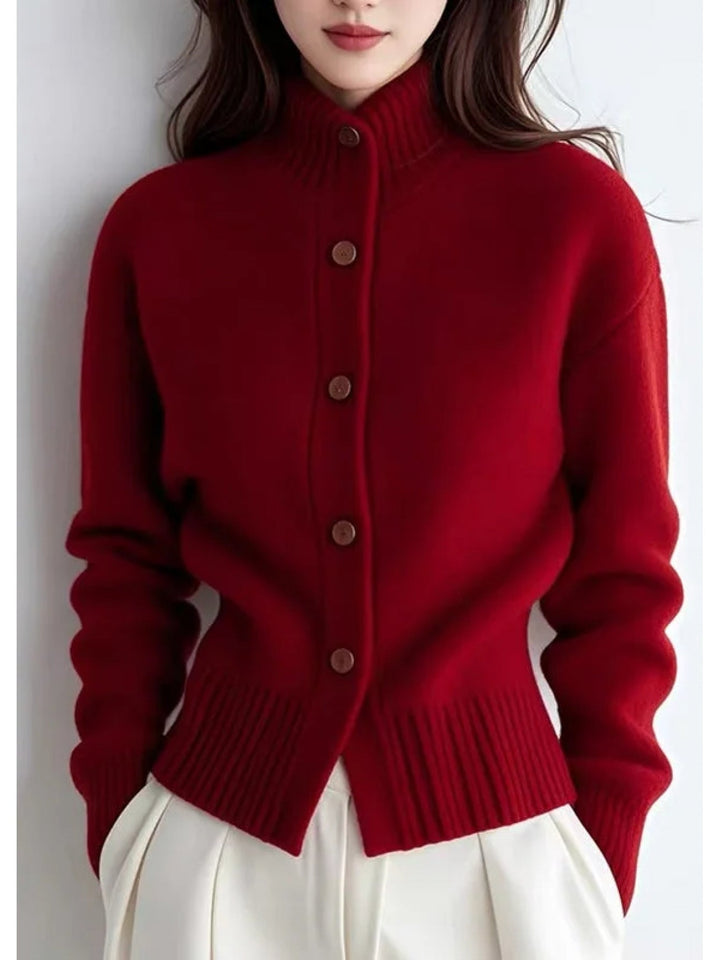 Margot | Höghalsad Knapp Cardigan