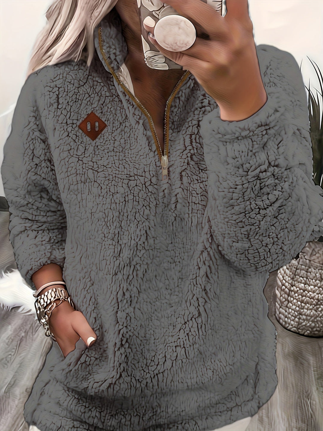 Renee | Mysig Halvdragkedja Pullover