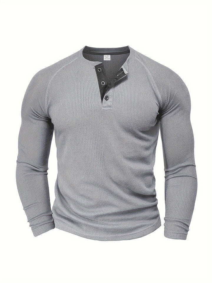 Graham | Klassisk Button Henley Skjorta