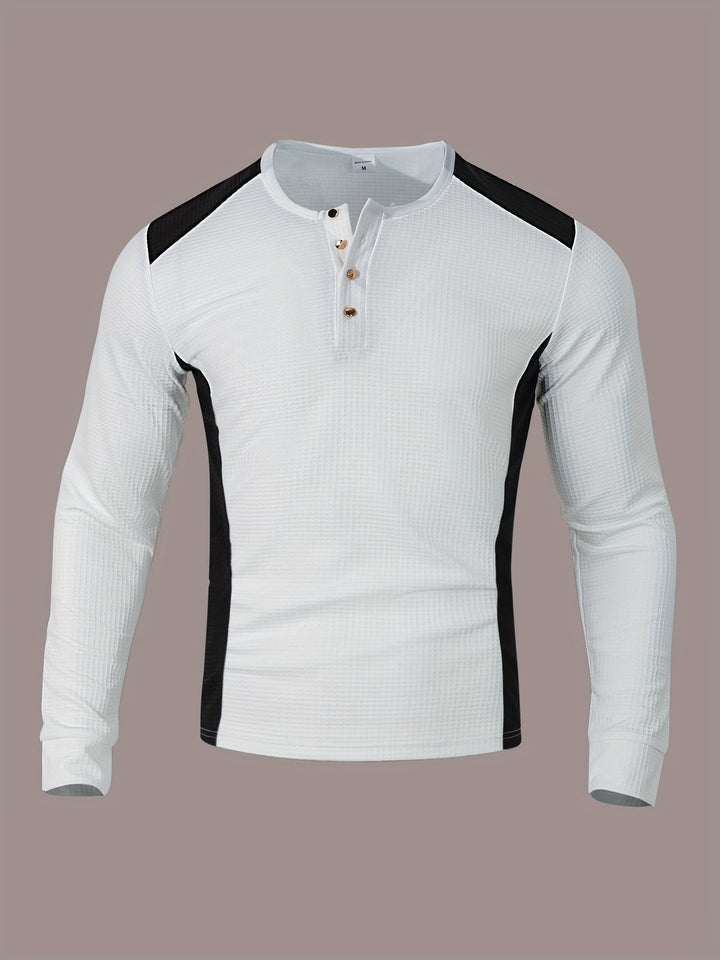 Curtis | Texturerad långärmad Henley