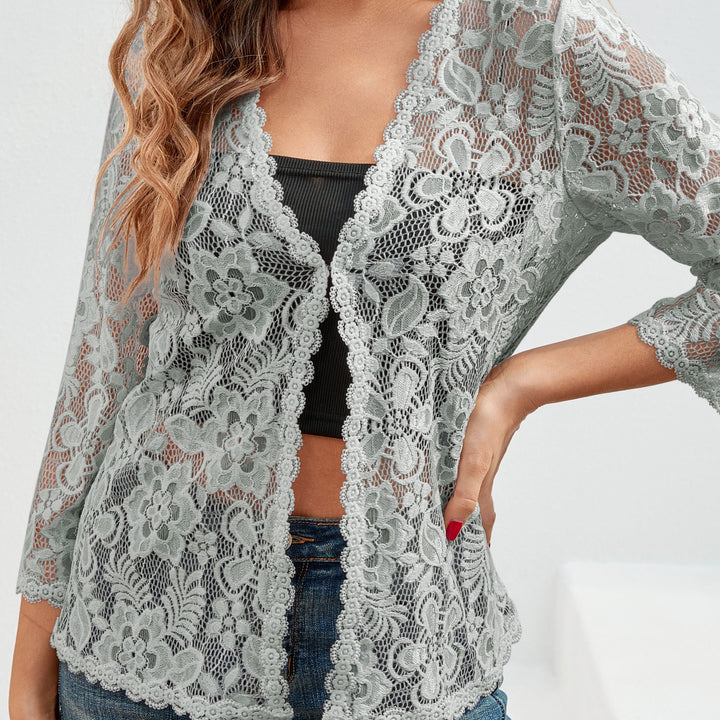Cassandra | Blommig Öppen Cardigan
