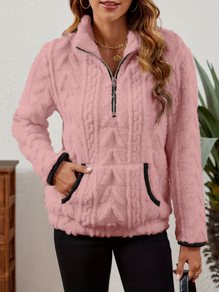 Delilah | Mysig Halvdragkedja Pullover
