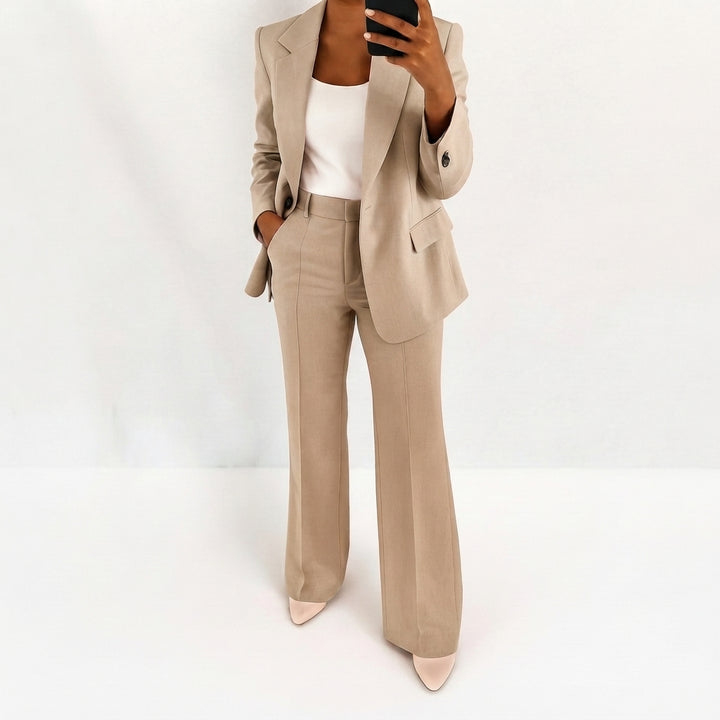 Ava | Chic Tvådelad Blazer &amp; Byxset