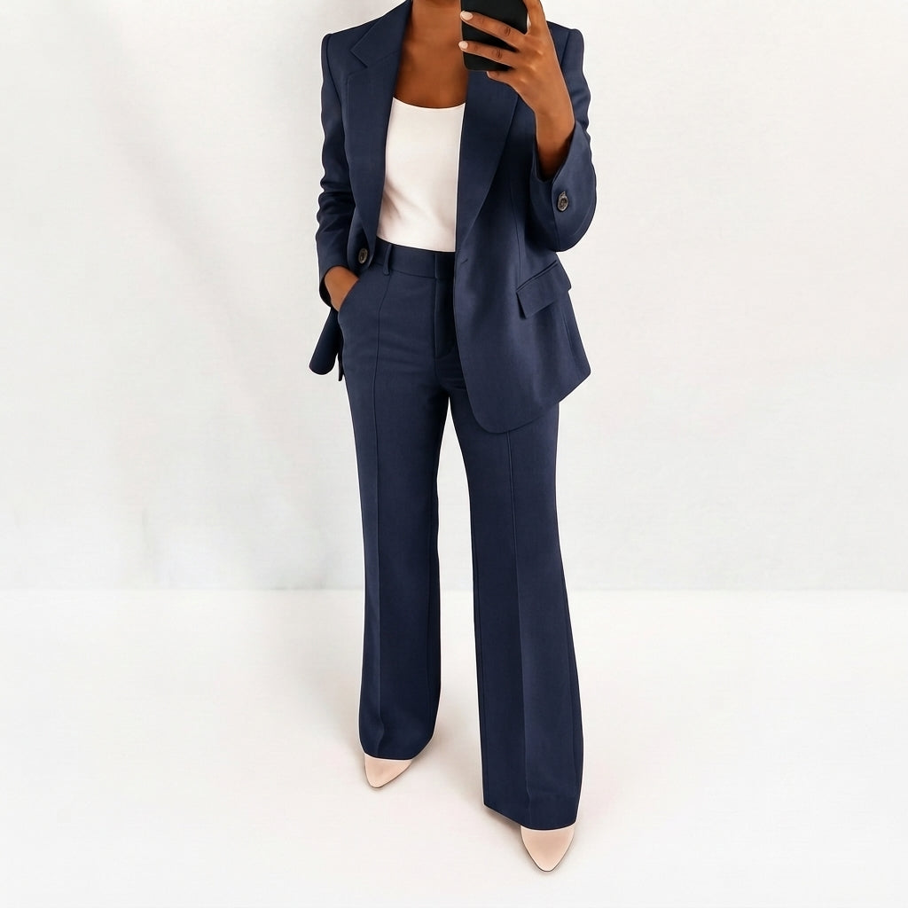 Ava | Chic Tvådelad Blazer &amp; Byxset