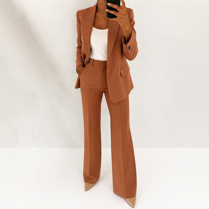 Ava | Chic Tvådelad Blazer &amp; Byxset