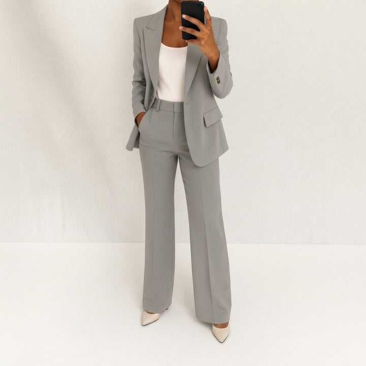 Ava | Chic Tvådelad Blazer &amp; Byxset