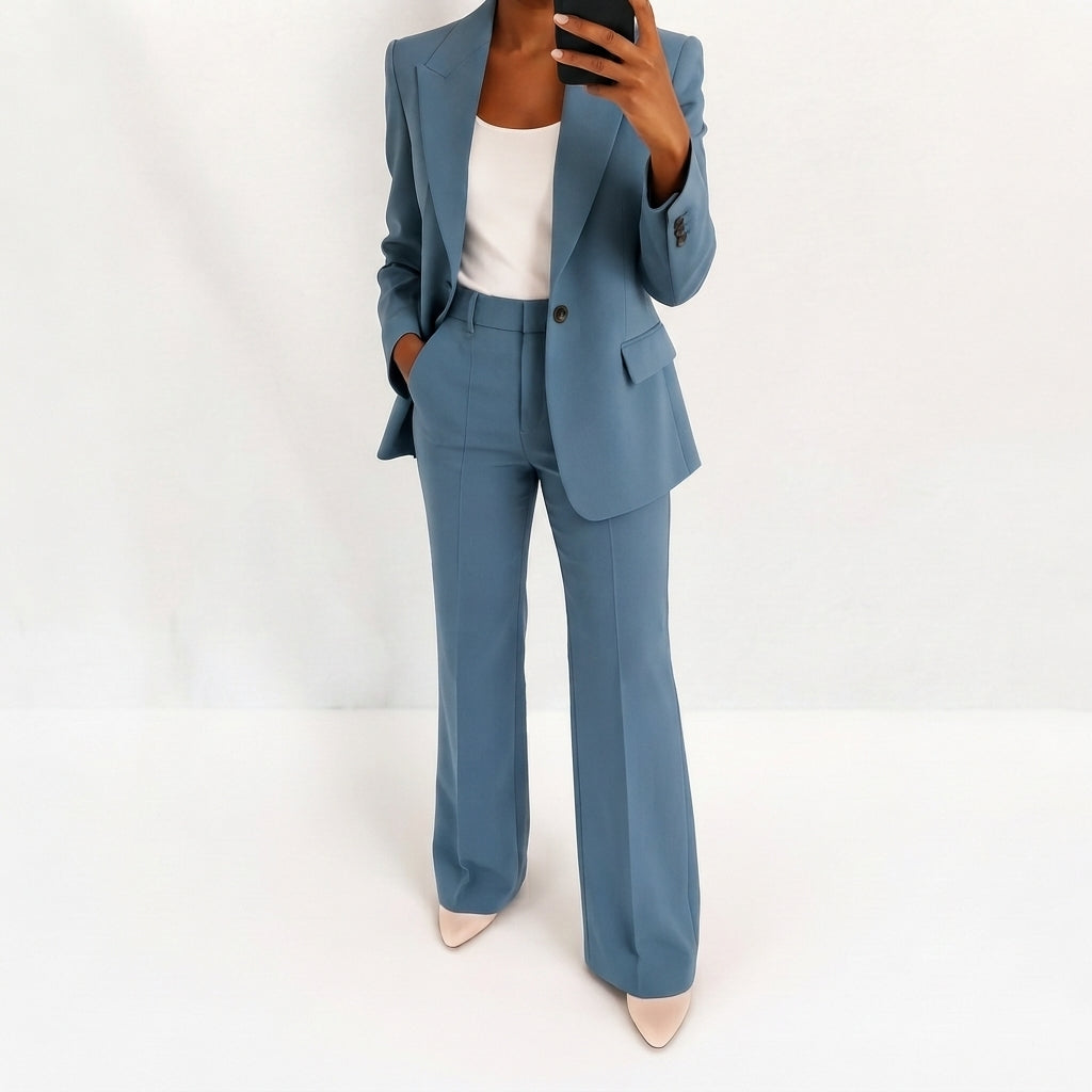 Ava | Chic Tvådelad Blazer &amp; Byxset