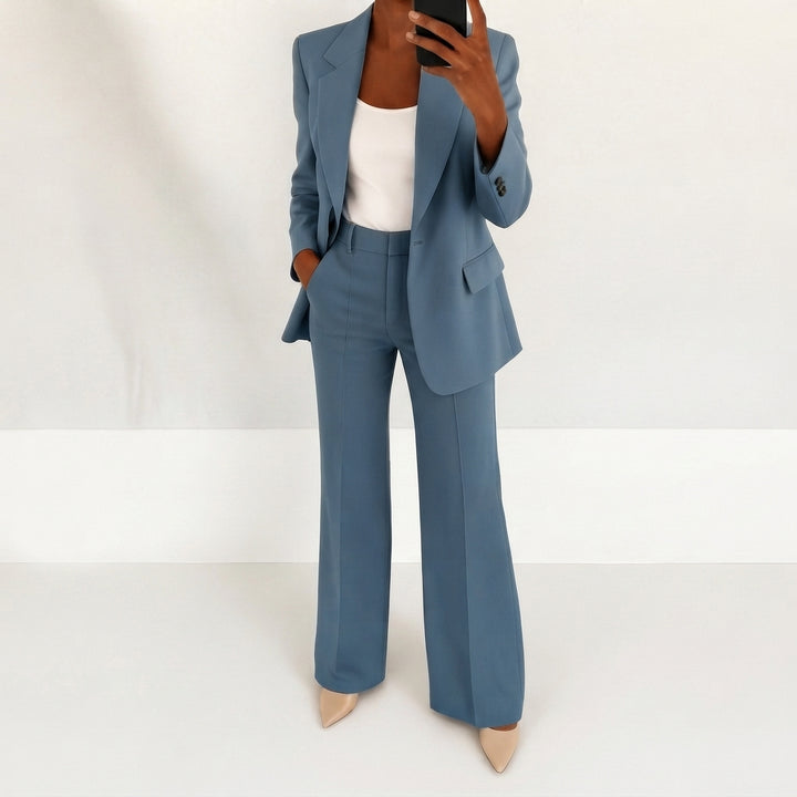 Ava | Chic Tvådelad Blazer &amp; Byxset