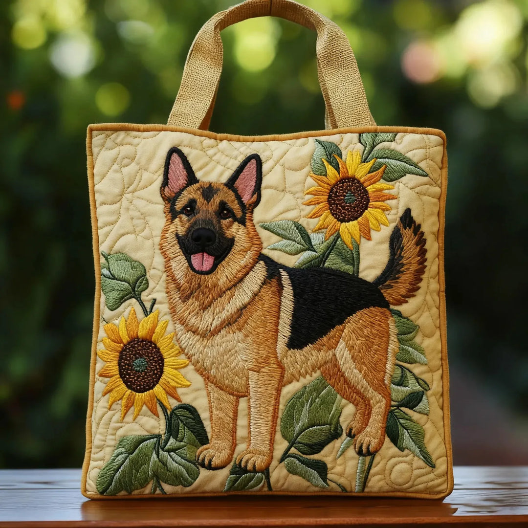 Nicole | Konstnärlig Solros Hundkonst Tote Bag