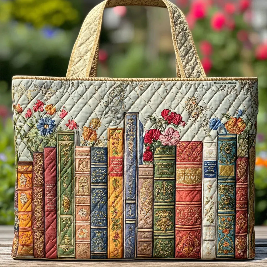 Amanda | Stilig Bok Blomsterdesign Tote Väska