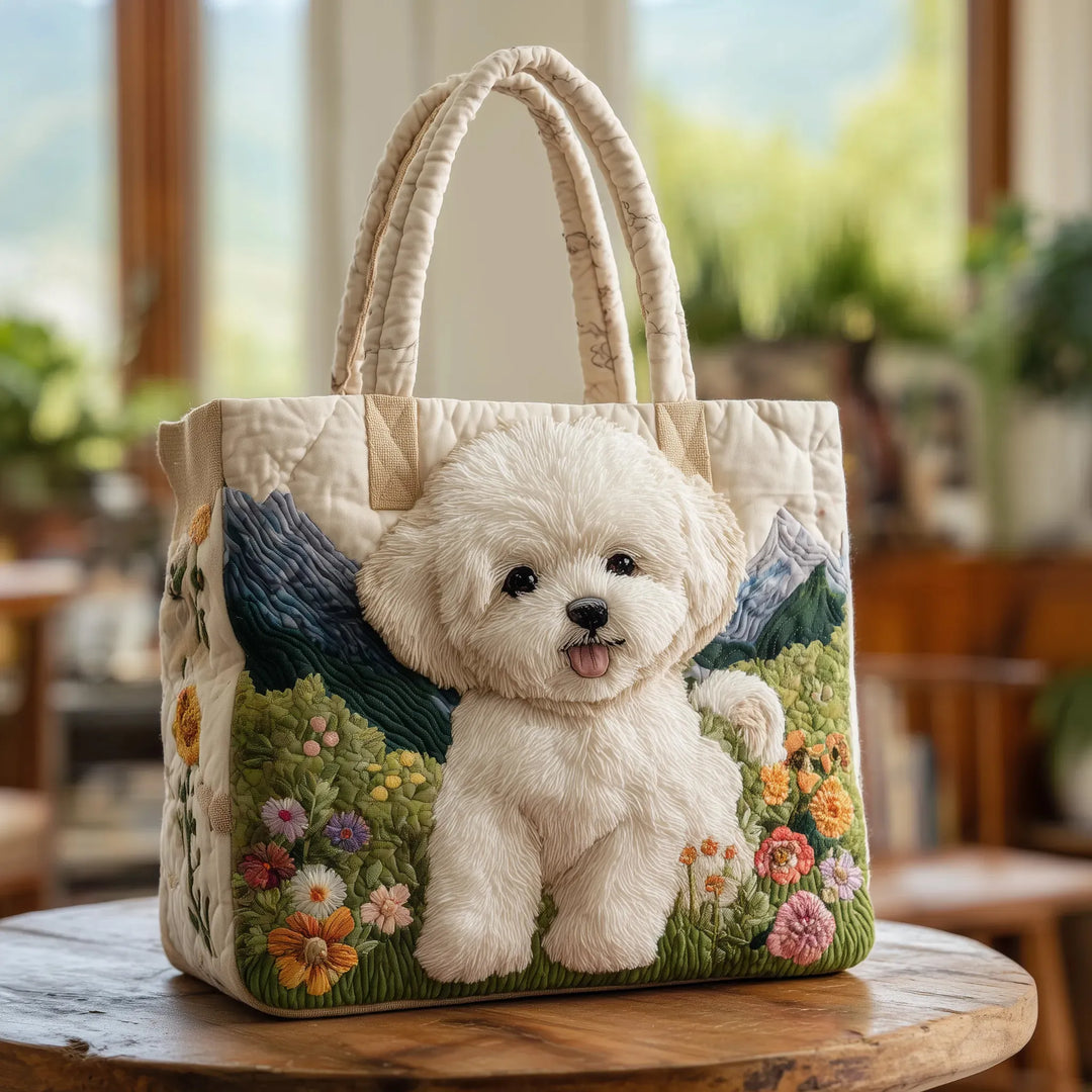 Stephanie | Sofistikerad valp konst tote bag