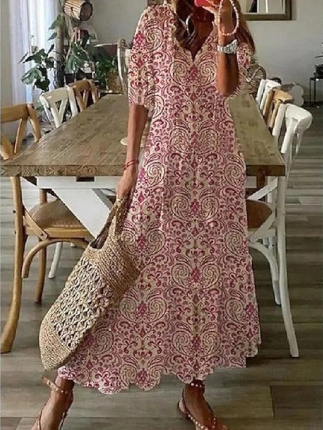 Avery | Boho V-ringad Sommarklänning