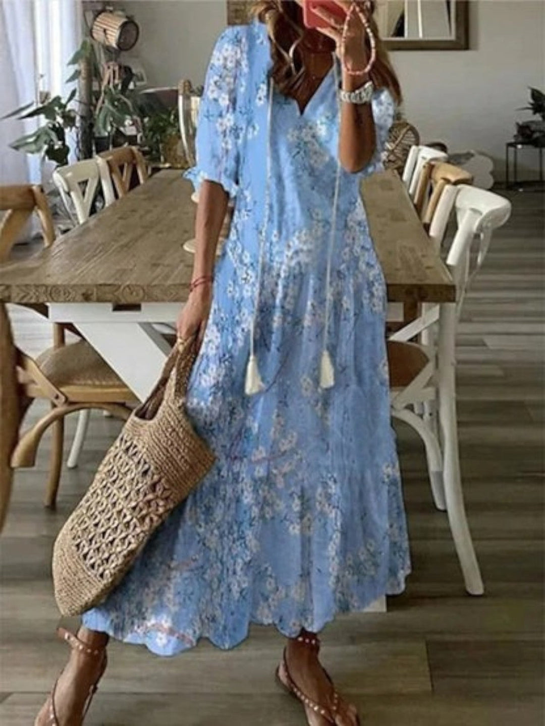 Avery | Boho V-ringad Sommarklänning