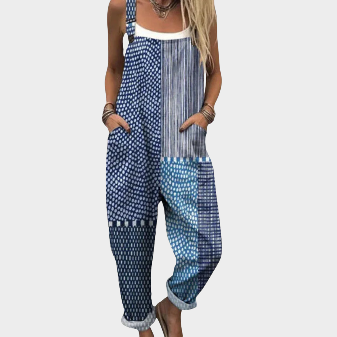 Perla | Stilig Multicolor Patch Bekväm Jumpsuit