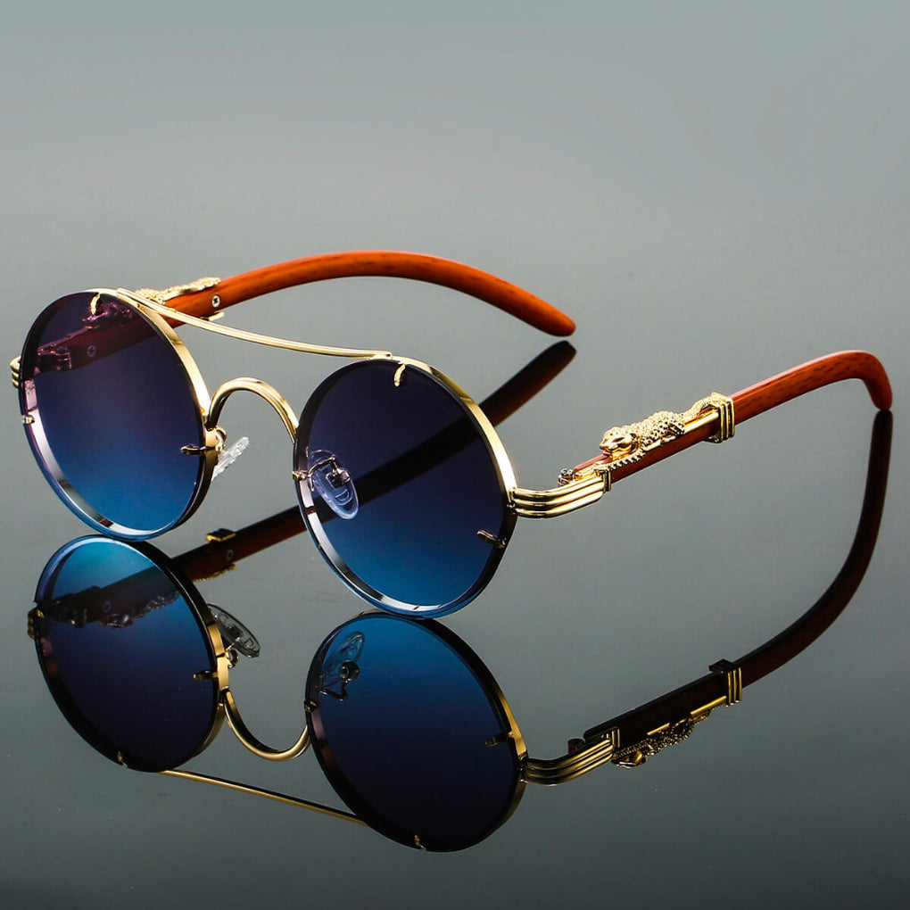 Cayden | Snygga Retro Metall Oval Solglasögon