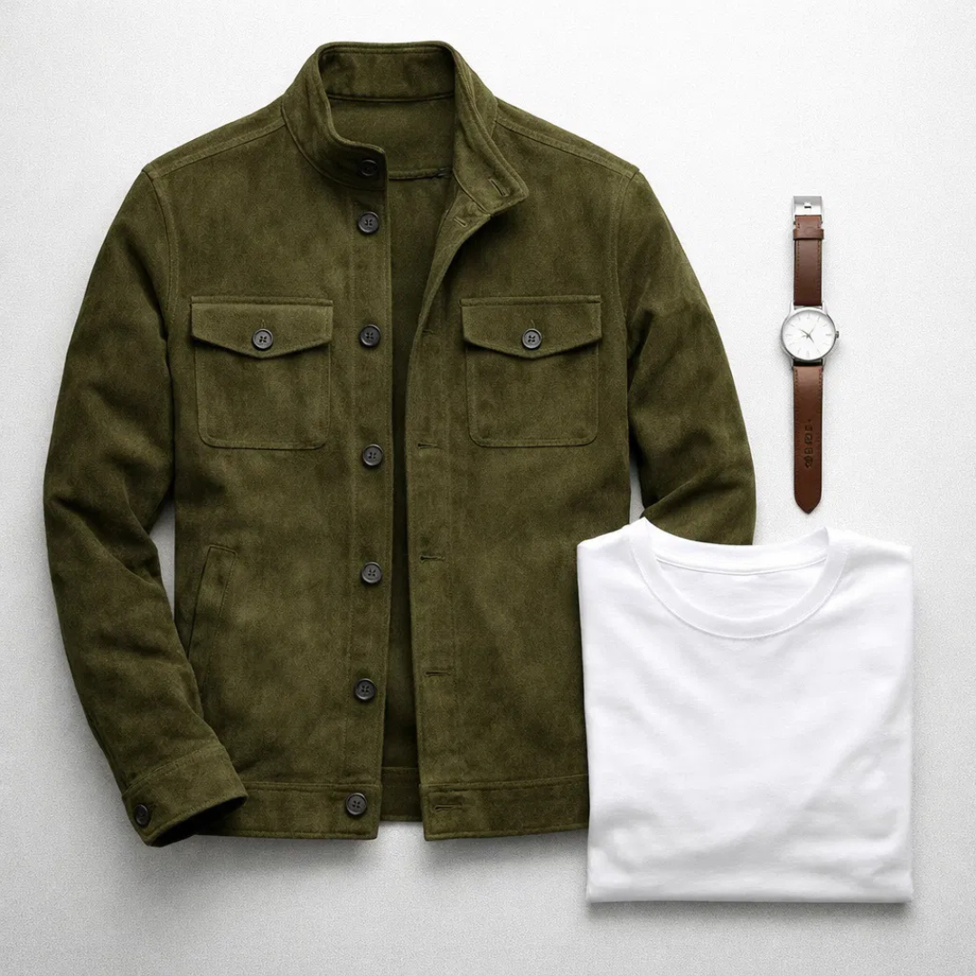 Jacob | Klassisk Pocket Suede Jacka