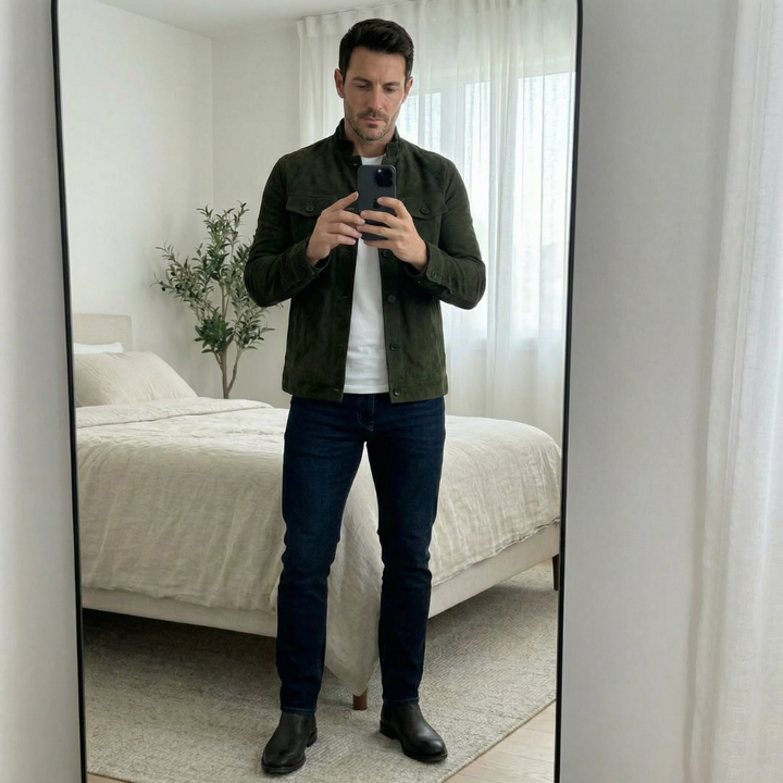 Jacob | Klassisk Pocket Suede Jacka