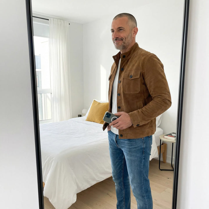 Jacob | Klassisk Pocket Suede Jacka