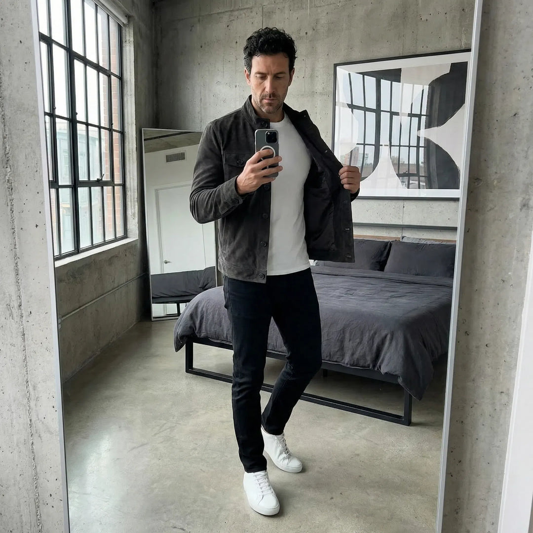 Jacob | Klassisk Pocket Suede Jacka