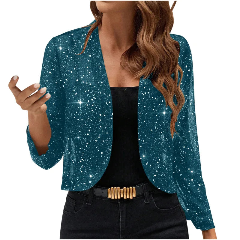 Elaine | Shimmer Cropped Jacket