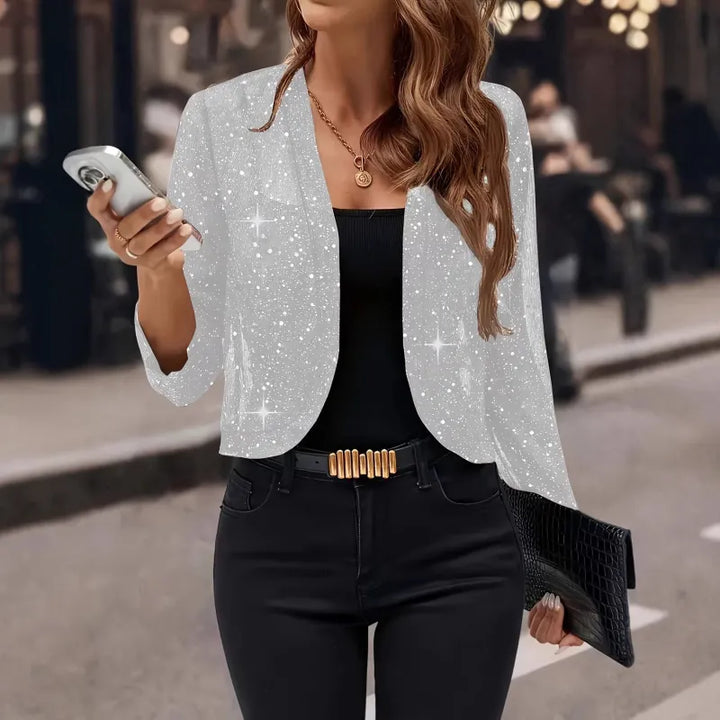 Elaine | Shimmer Cropped Jacket
