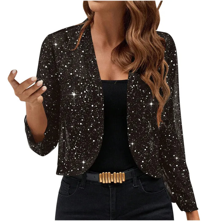 Elaine | Shimmer Cropped Jacket
