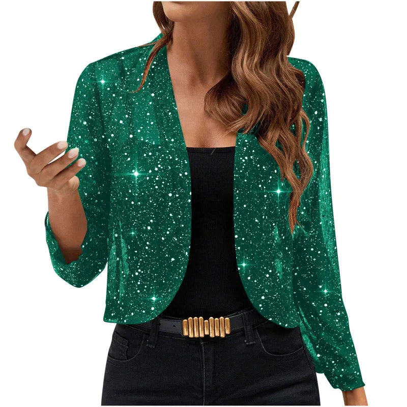 Elaine | Shimmer Cropped Jacket