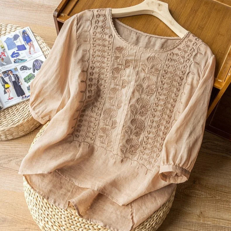 Marisol | Broderad Sommarblus