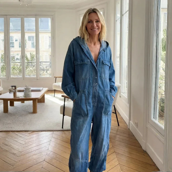 Sierra | Hoodie Jumpsuit med Långa Ärmar