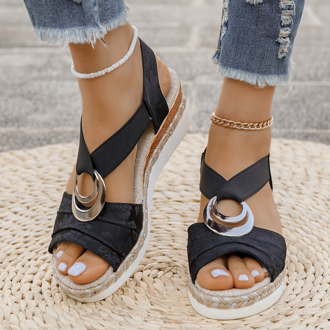 Aria | Flätade Rep Plattform Sandaler