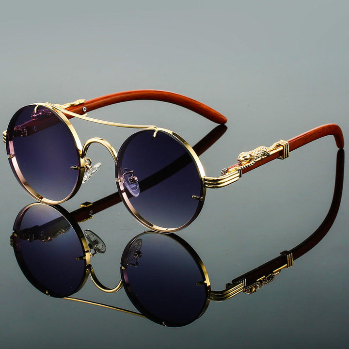 Cayden | Snygga Retro Metall Oval Solglasögon