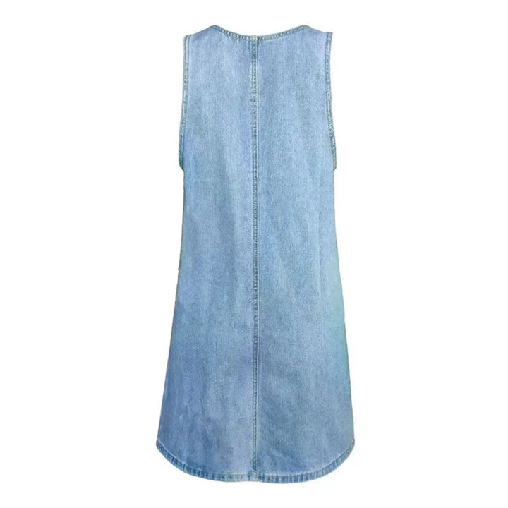 Deby | Bekväm ärmlös denimklänning
