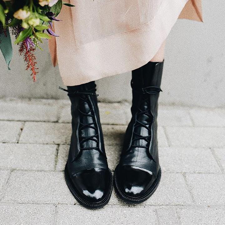 Sophia | Elegant Snörning Ankelstövlar