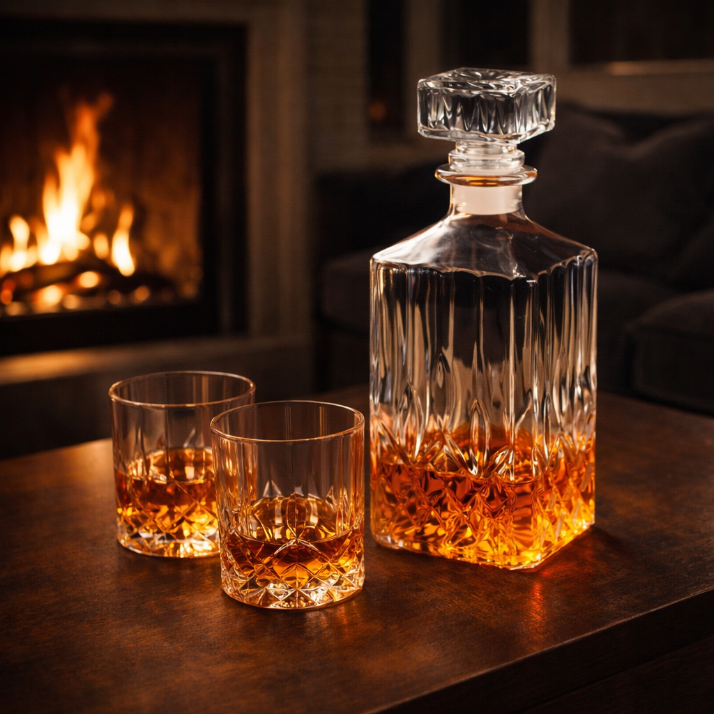 Shane | Whiskyflaskset med flaska och glas