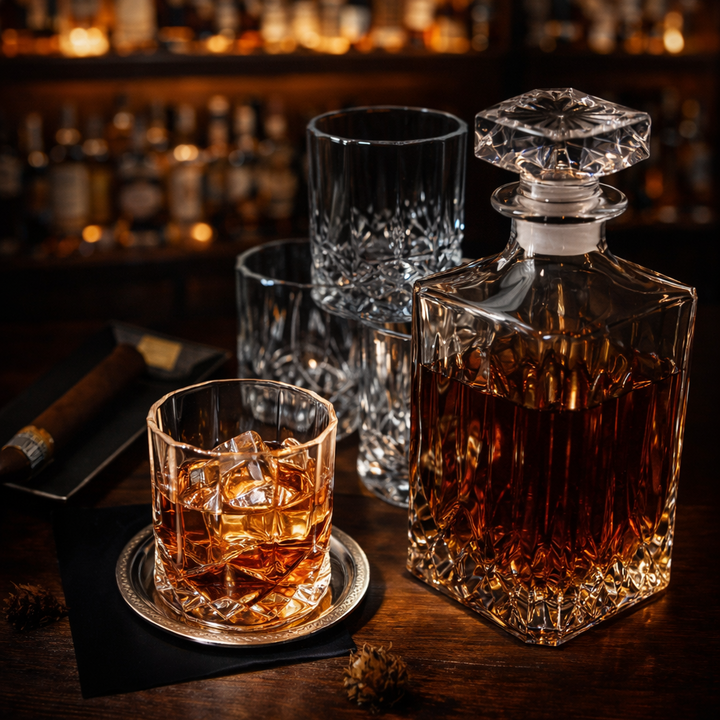 Shane | Whiskyflaskset med flaska och glas