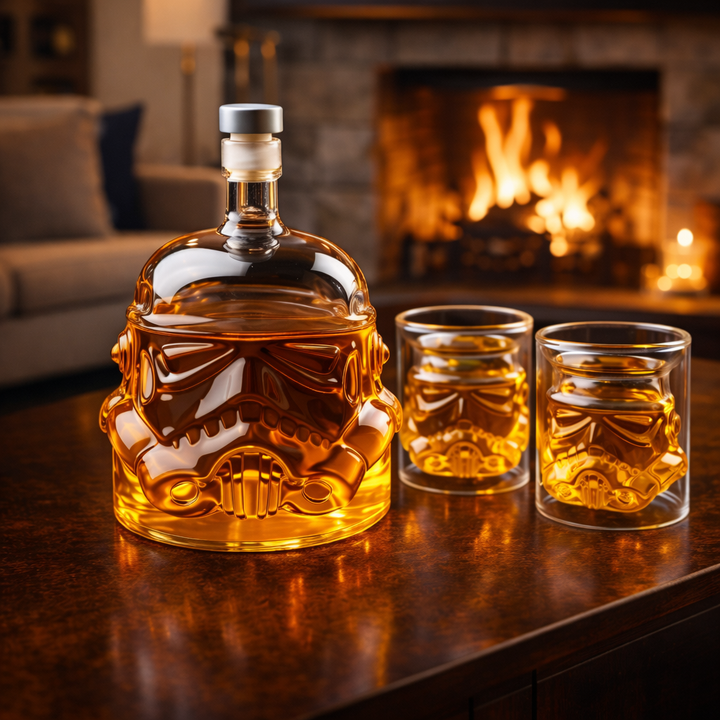Darren | Whiskyflaskset med flaska och glas