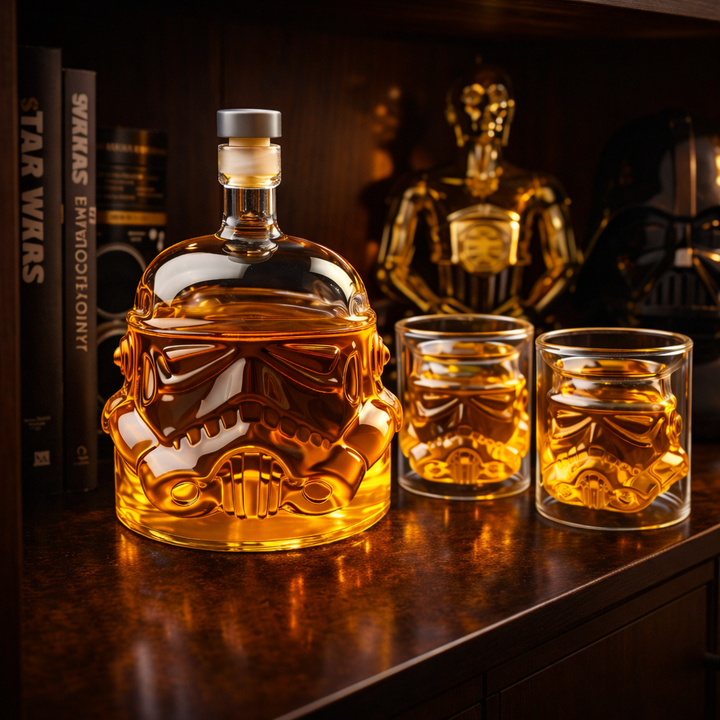 Darren | Whiskyflaskset med flaska och glas