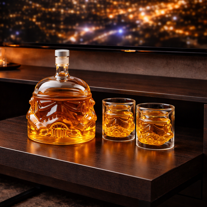Darren | Whiskyflaskset med flaska och glas