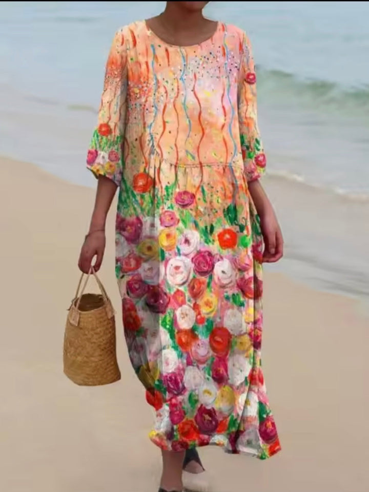 Marigold | Livlig Blommig Klänning