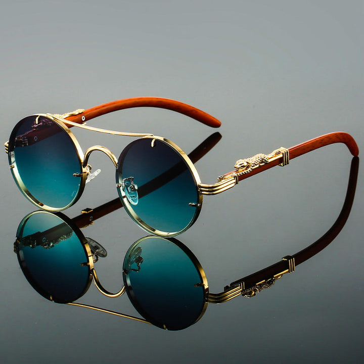 Cayden | Snygga Retro Metall Oval Solglasögon
