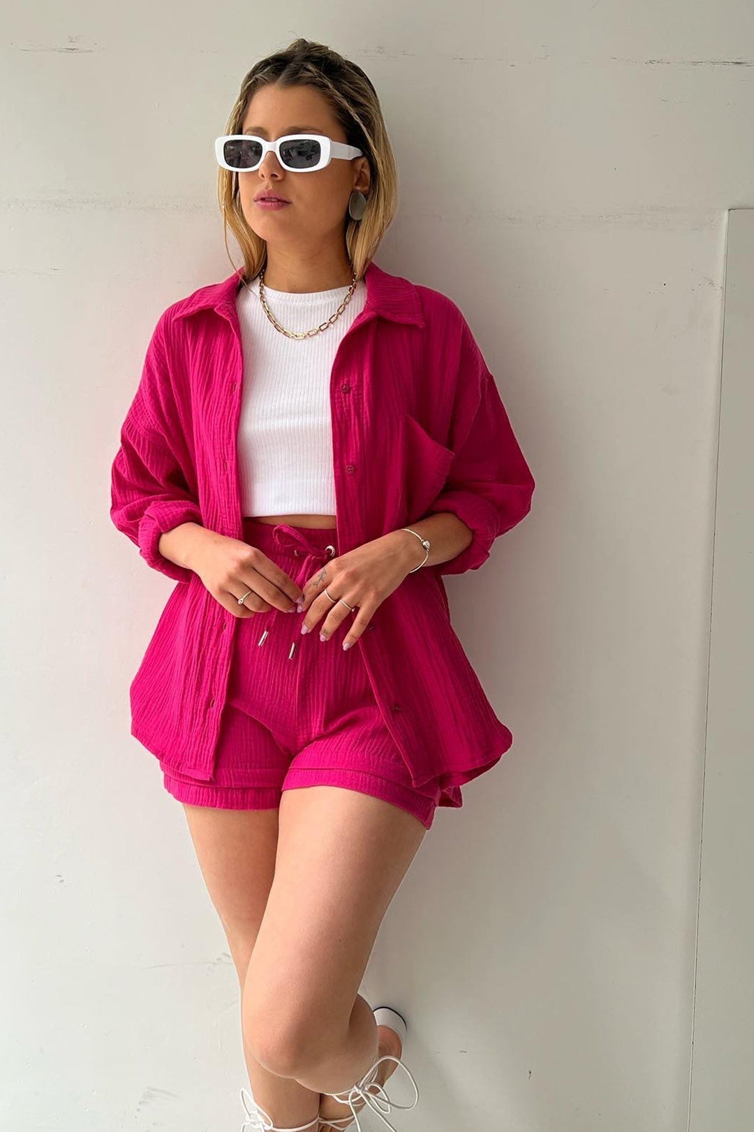 Aurora | Elegant Cardigan och Shorts Set