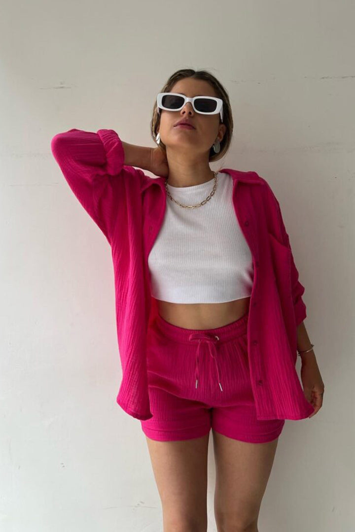 Aurora | Elegant Cardigan och Shorts Set