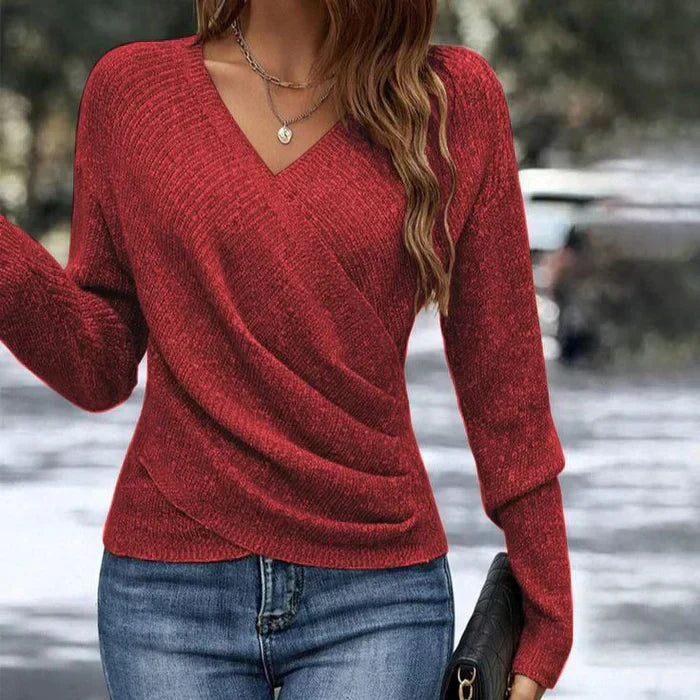 Ingrid | Draperad Wrap-Front Topp