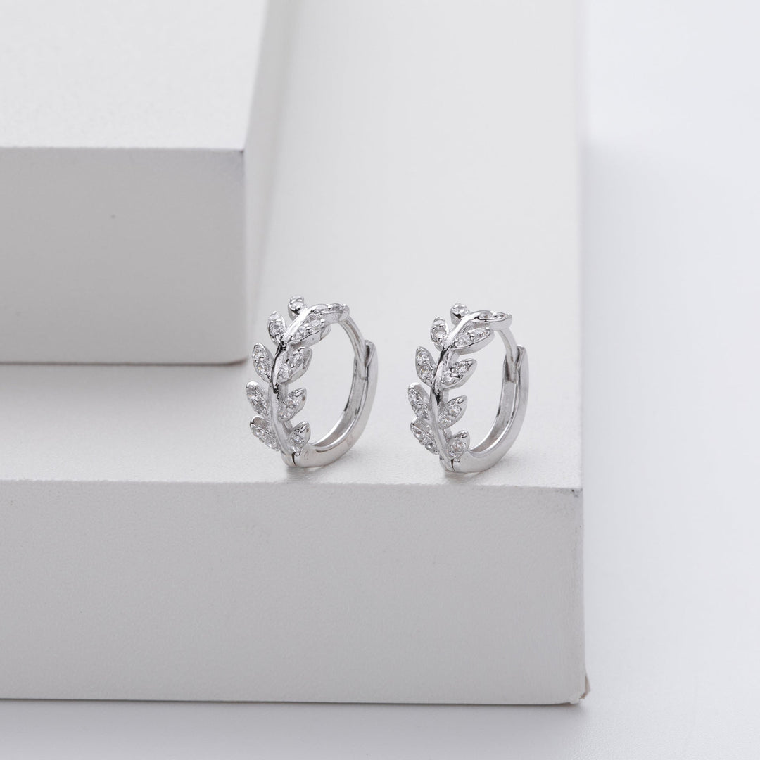 Diana | Eleganta örhängen i silver och guldblad