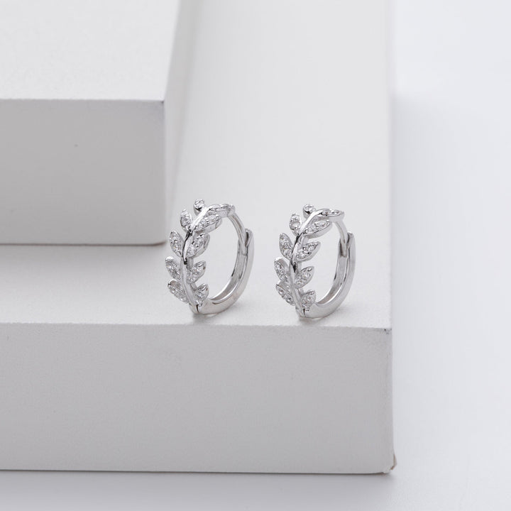 Diana | Eleganta örhängen i silver och guldblad