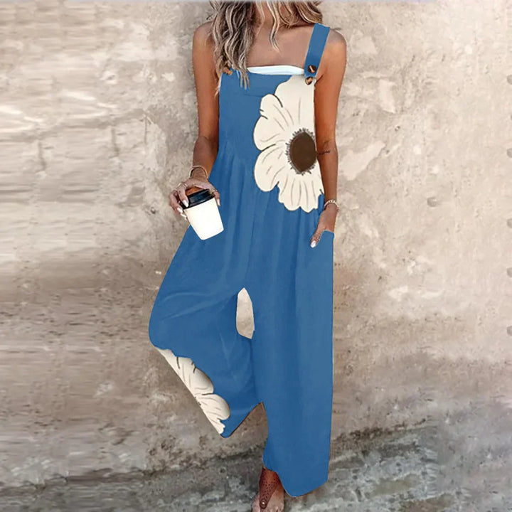 Marissa | Stilig Blommig Vidbyxoverall