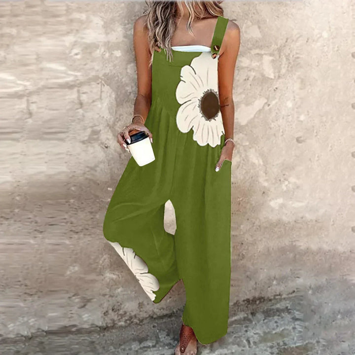 Marissa | Stilig Blommig Vidbyxoverall