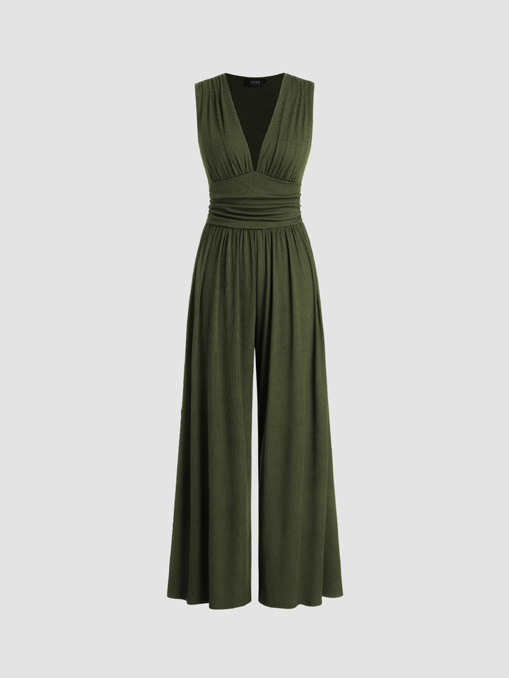 Vivian | Chic ärmlös jumpsuit med vida ben