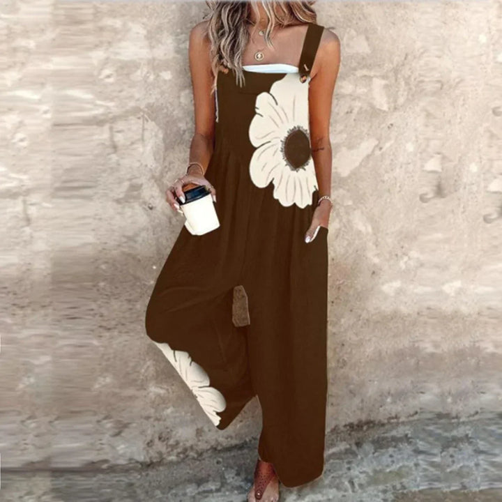 Marissa | Stilig Blommig Vidbyxoverall