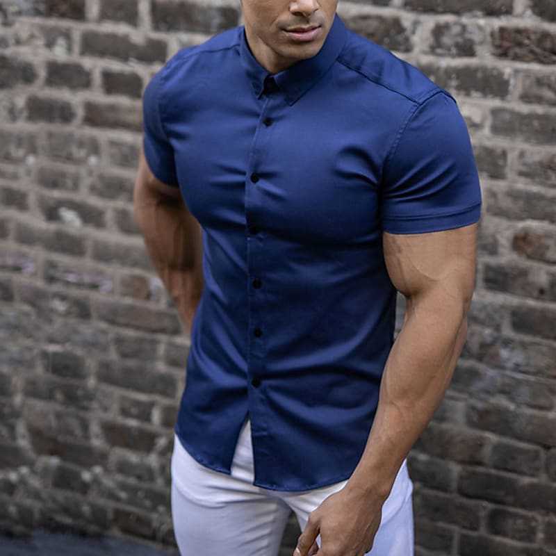 Blake | Slim Fit Kortärmad Skjorta